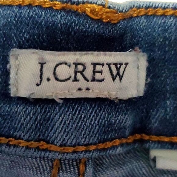J. Crew Factory Medium Wash Distressed Mid Rise Straight Leg Jeans 27 - Picture 13 of 15